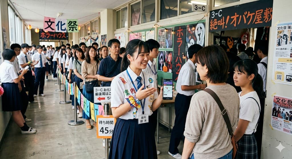 【2026年版】文化祭で使える受付・順番待ちシステム完全ガイド｜紙より便利・無料で導入できる方法